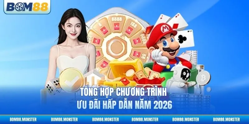 Khuyến mãi BOM88 2 Tổng hợp chương trình ưu đãi hấp dẫn năm 2026